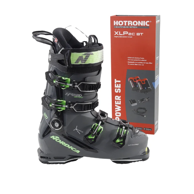 Nordica Speedmachine 3 120 Ski Boots + Hotronic XLP 2C Heating System - USED